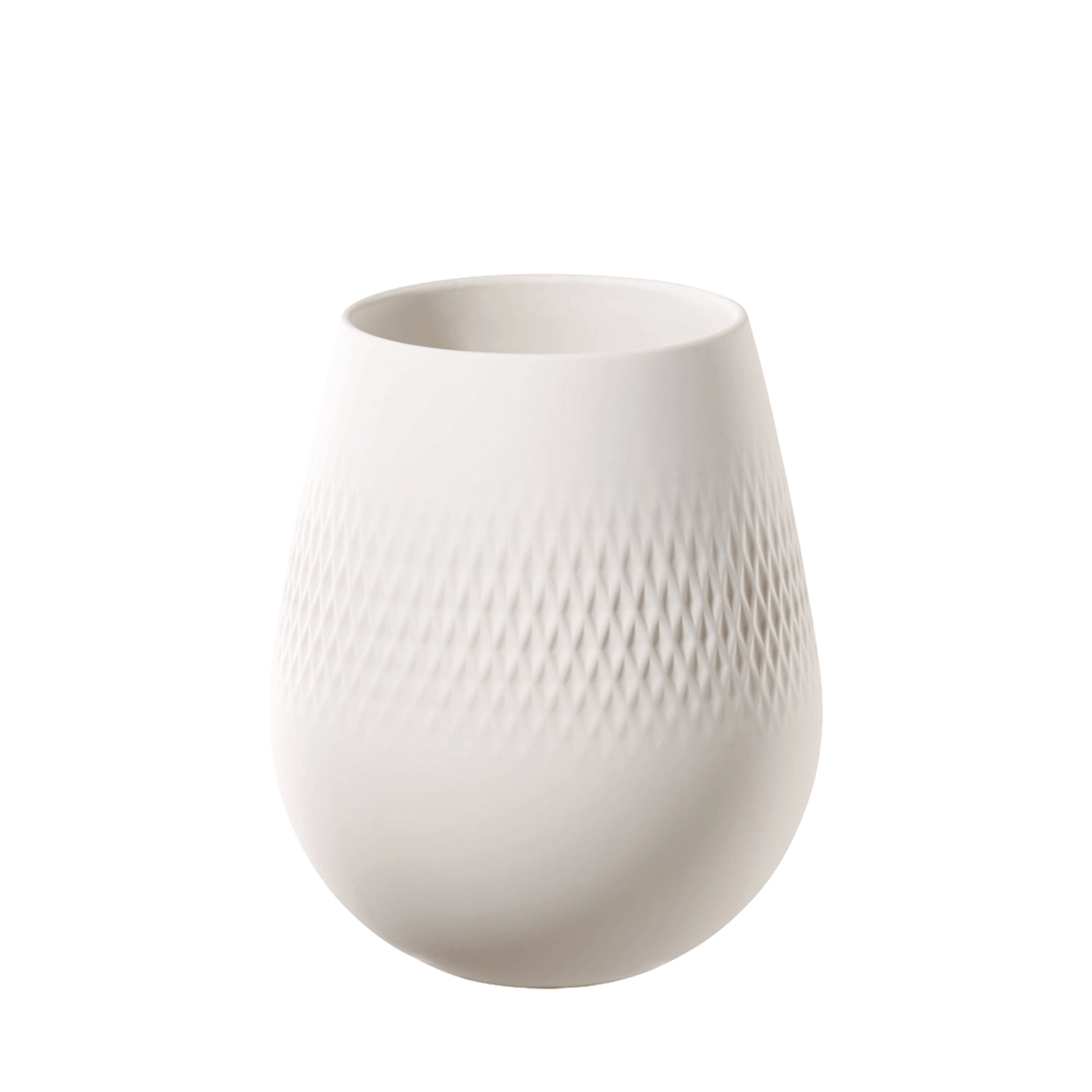 Manufacture Vase White, 4.9'' x 5.8'', Premium Porcelain