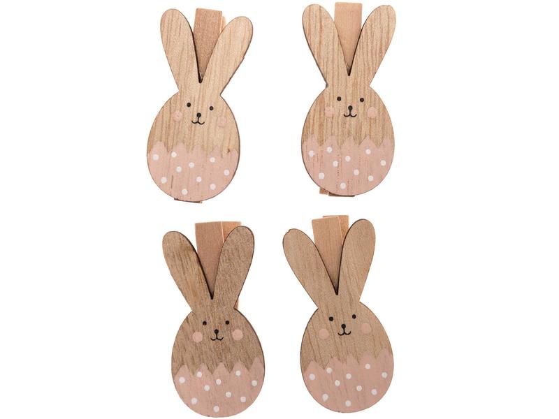 Rico Design Dekoklammer Osterhase 4 Stück, Rosa Kreativ mit Rico Design