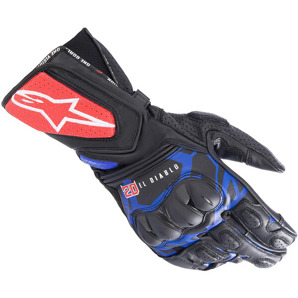 Alpinestars - Gants SP-8 V3 Monster Fabio Quartararo Noir / Bleu / Rouge