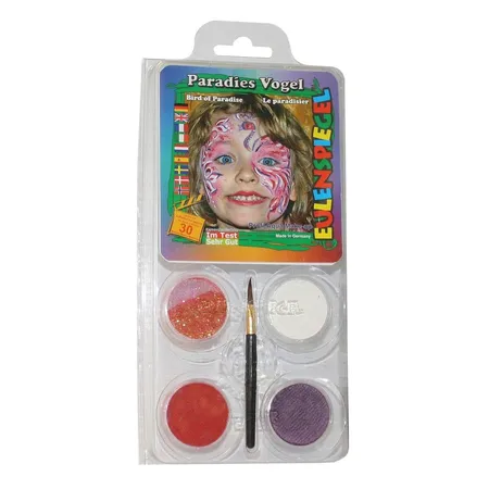 Eulenspiegel Profi-Aqua Make-up Motiv-Set Paradies-Vogel