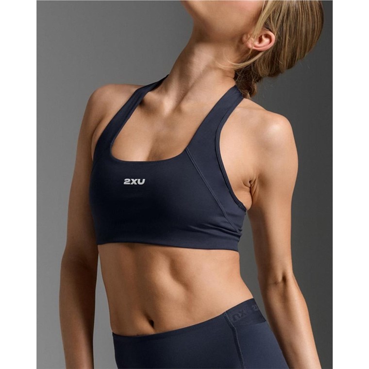 2XU Form Racerback Medium Impact Bra Midnight/White