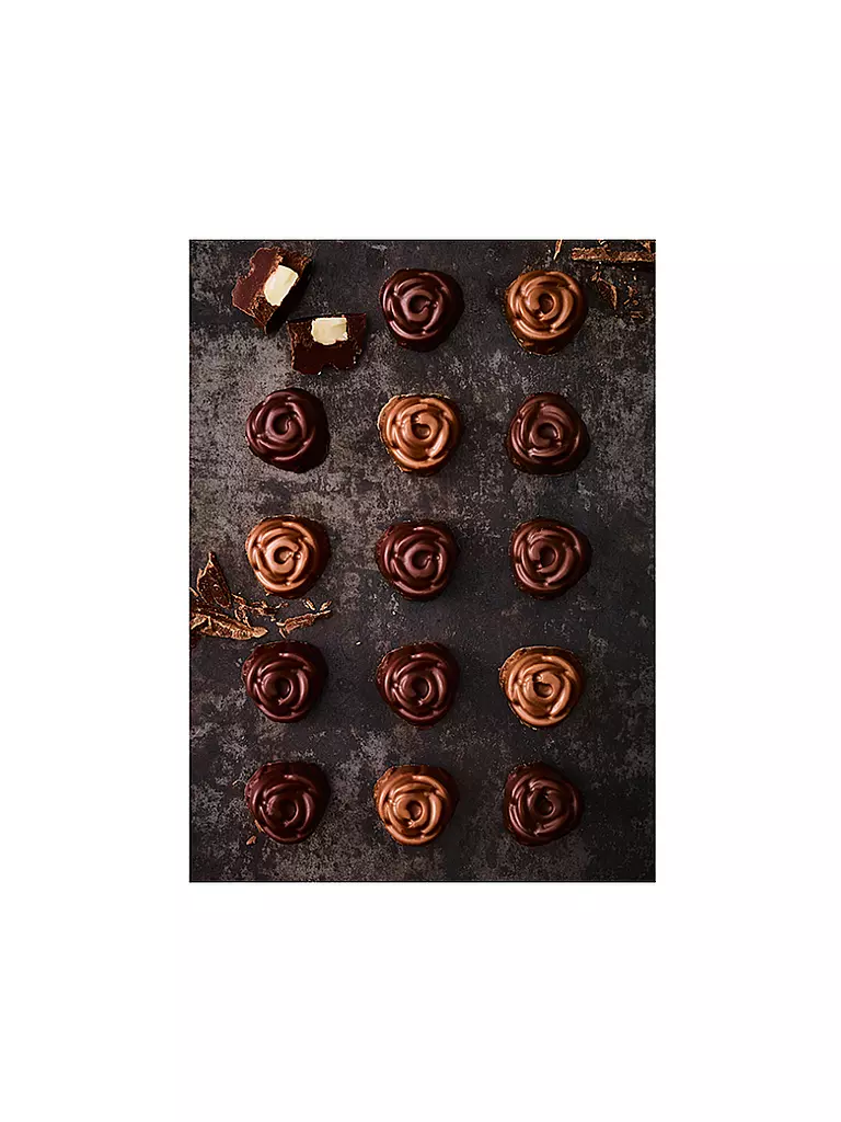 RBV BIRKMANN Pralinenform ROSE CHOCOLATERIE 2tlg. Silikon Braun  braun