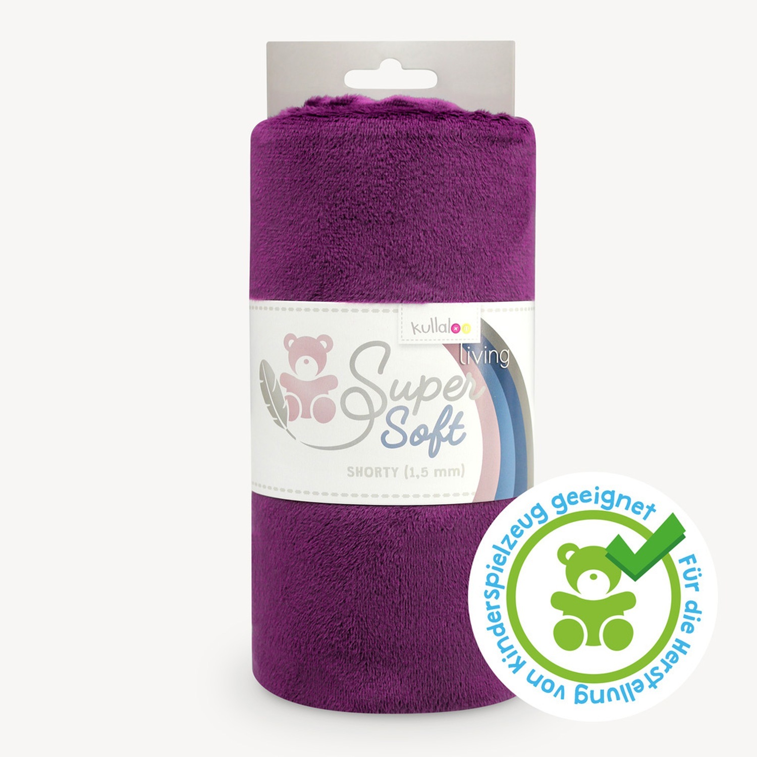 Kullaloo Plüsch SOFT SHORTY - lila - 1,5 mm Flor