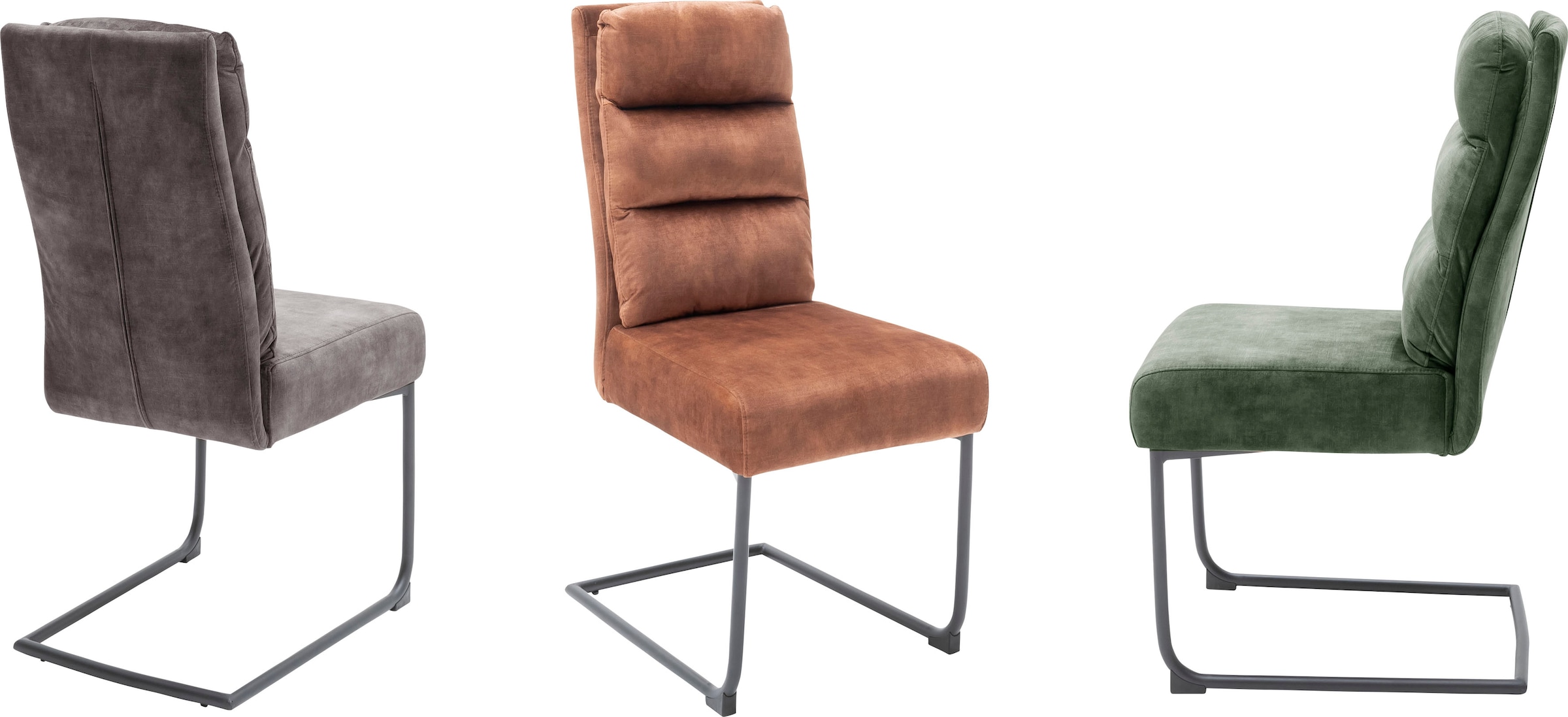 MCA furniture Freischwinger »Lampang« (Set) 2 Stk.2er Set, Stuhl mit Stoffbezug im Vintagelook, belastbar bis 120 kg