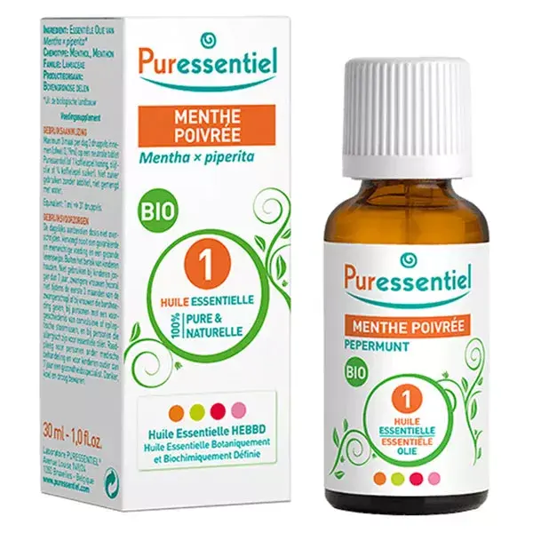 Óleo Essencial de Hortelã-Pimenta Orgânico Puressentiel 30ml