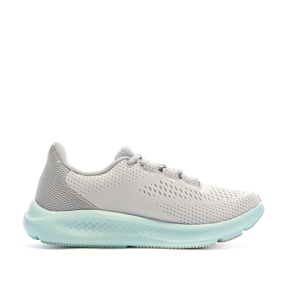 Under Armour Chaussures de Running Grises/Bleu Femme Under Armour Charged Pursuit
