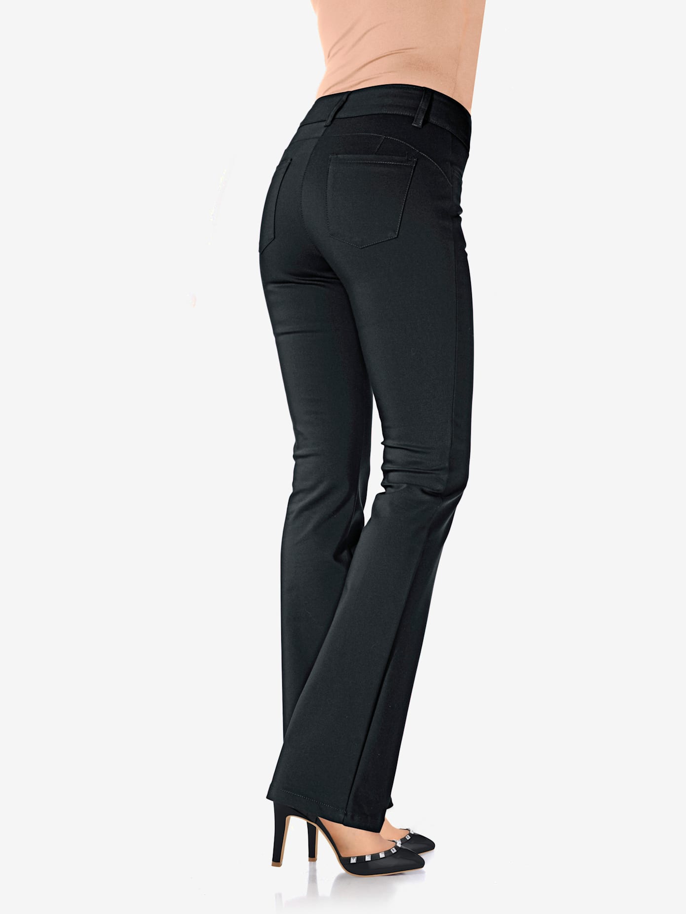 Pantalon effet ventre plat coupe bootcut tendance