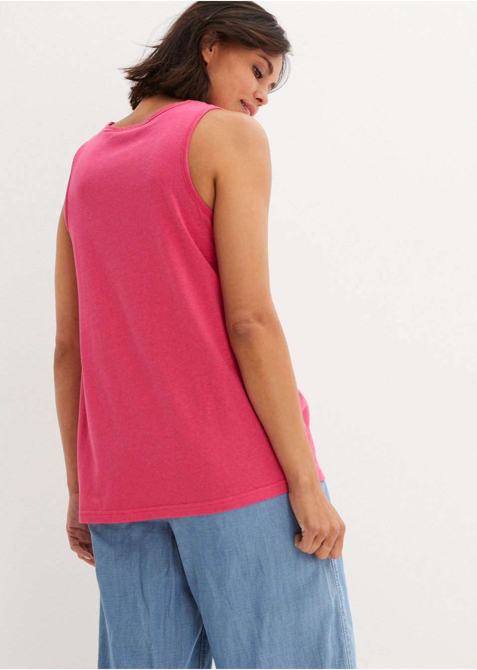 Top long avec encolure ronde