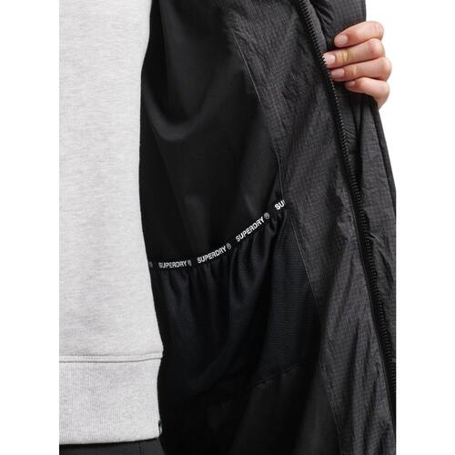 Superdry - RIPSTOP LONGLINE PUFFER JACKET Negro