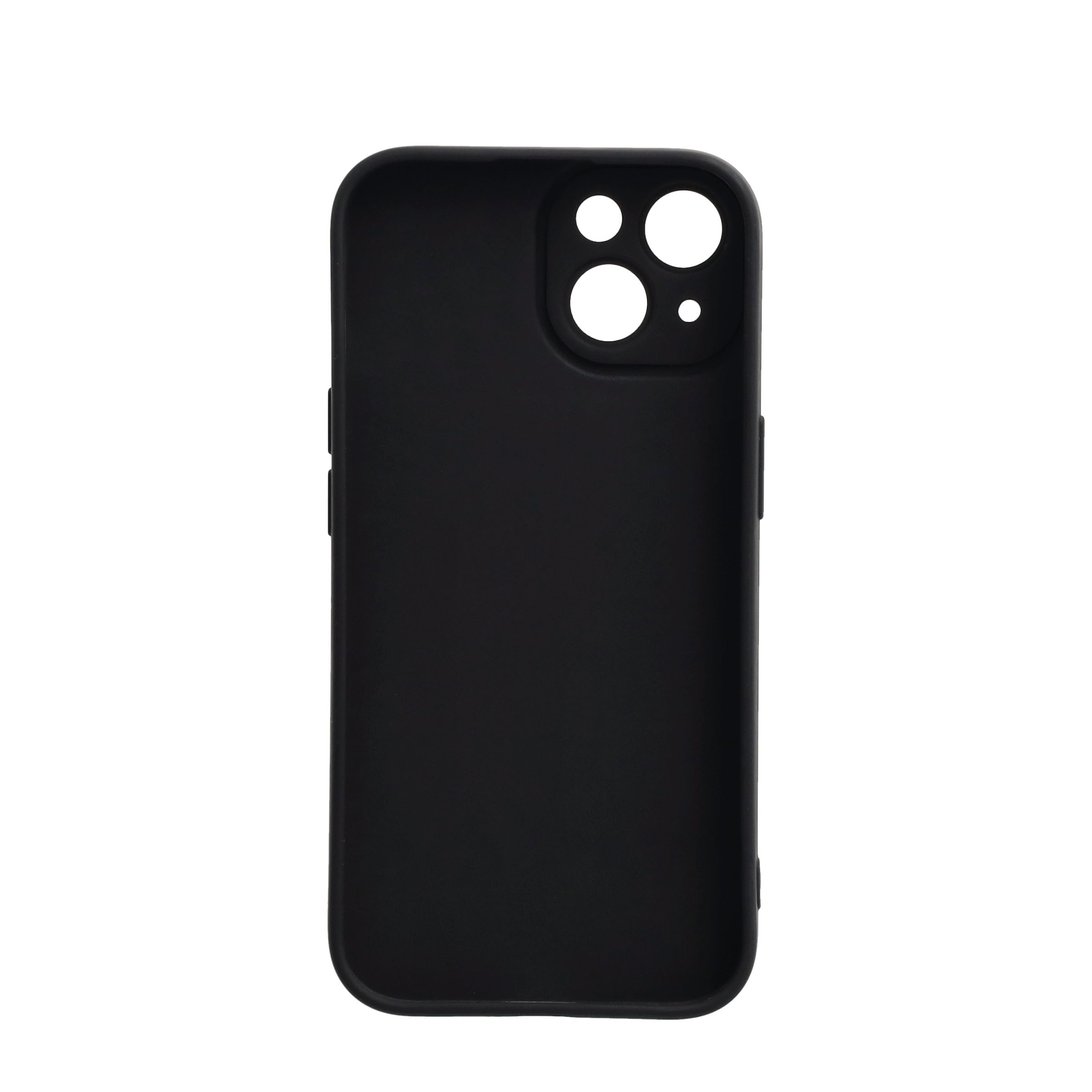 iPhone 15 Silikon Case Hülle mit Kameraschutz Herzen Herzen - Schwarz