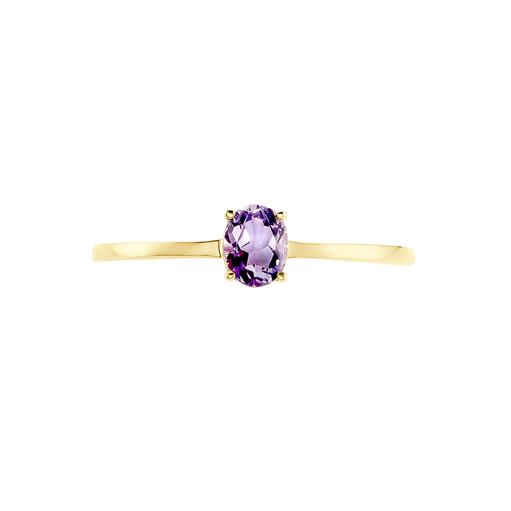 Bague Valentino Or Jaune Améthyste