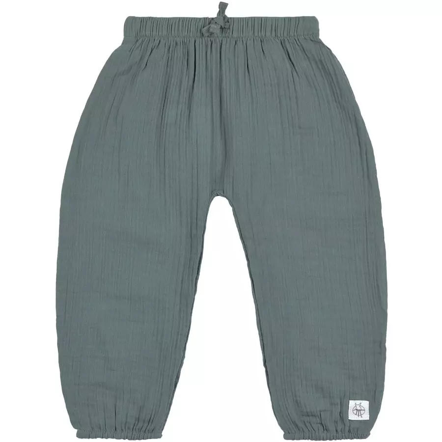LÄSSIG Musselin Hose petrol green