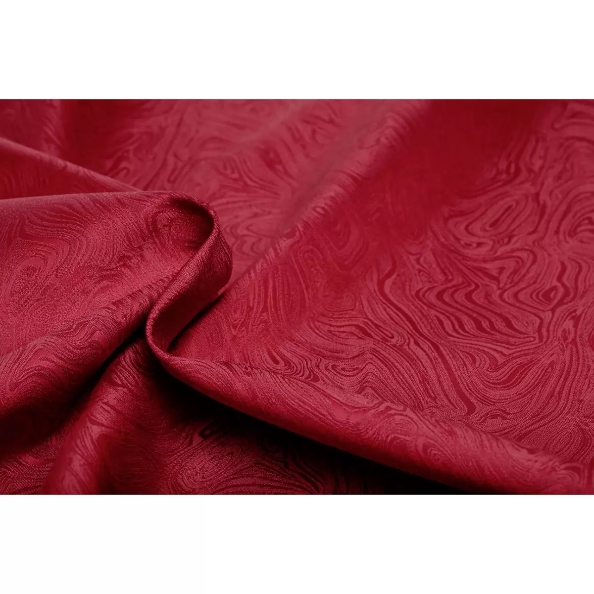 Nachtvorhang Jacquard Moiré Rot