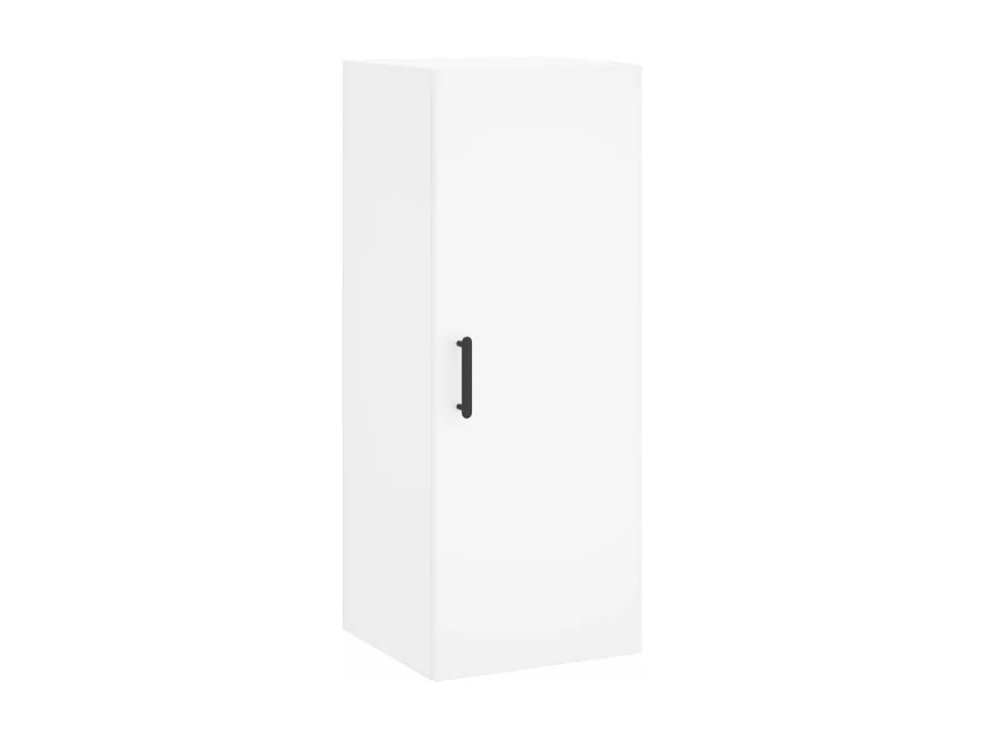 Vitrine Blanche 34,5x34x180 cm Bois d'ingénierie