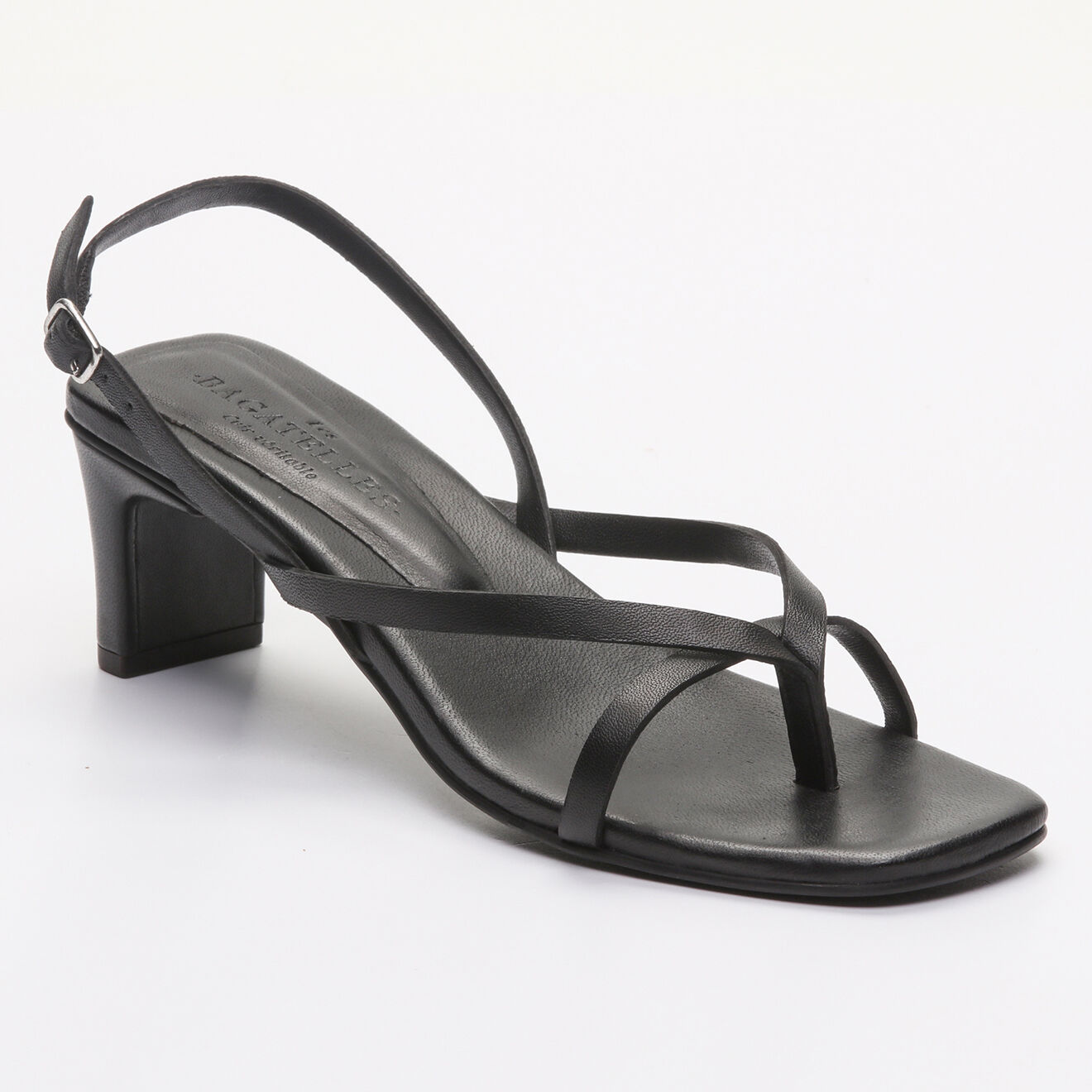 Les Bagatelles Sandales en Cuir Chumani noires - Talon 5 cm