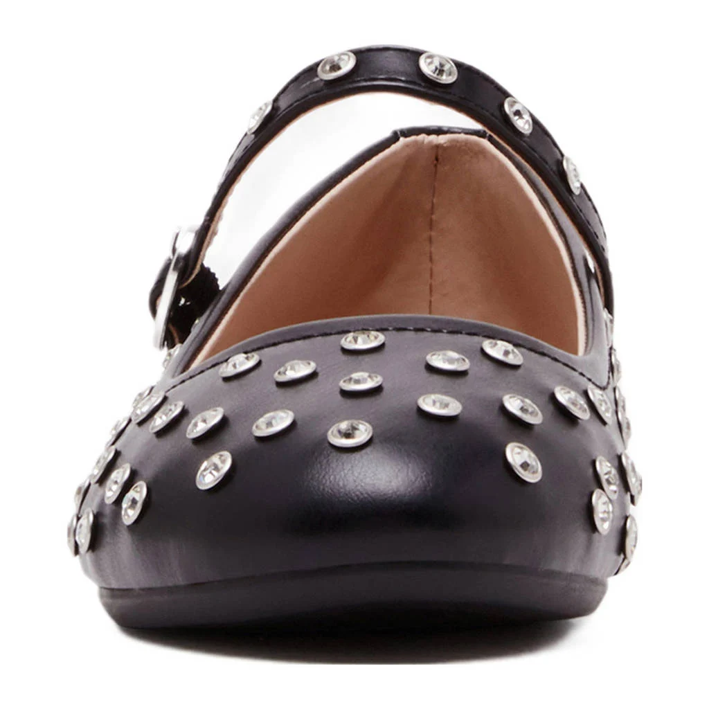 Steve Madden JVinetarballerina's zwart met studs