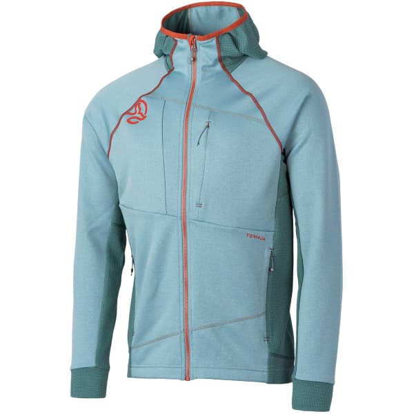 Veste polaire randonnée TERNUA SAKKET 2.0 HOOD JKT GREY MINT