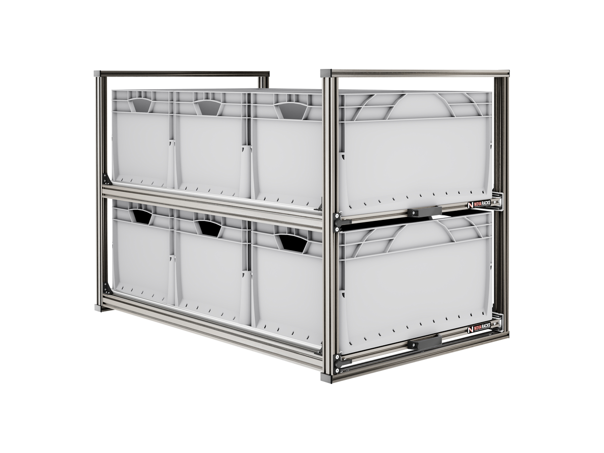 Nova Racks Serie V  2 Levels schuifopbergsysteem - 60x120x75 cm