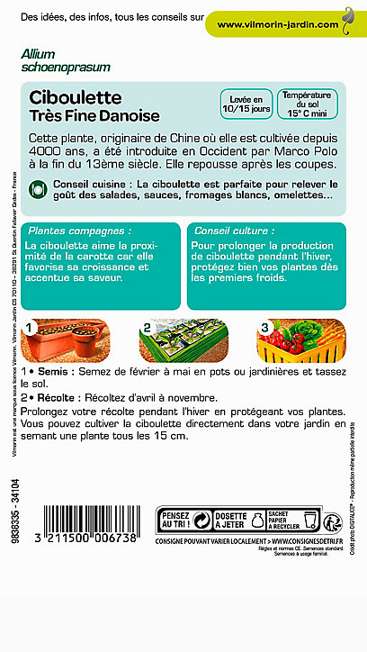 Graines de Ciboulette Civette