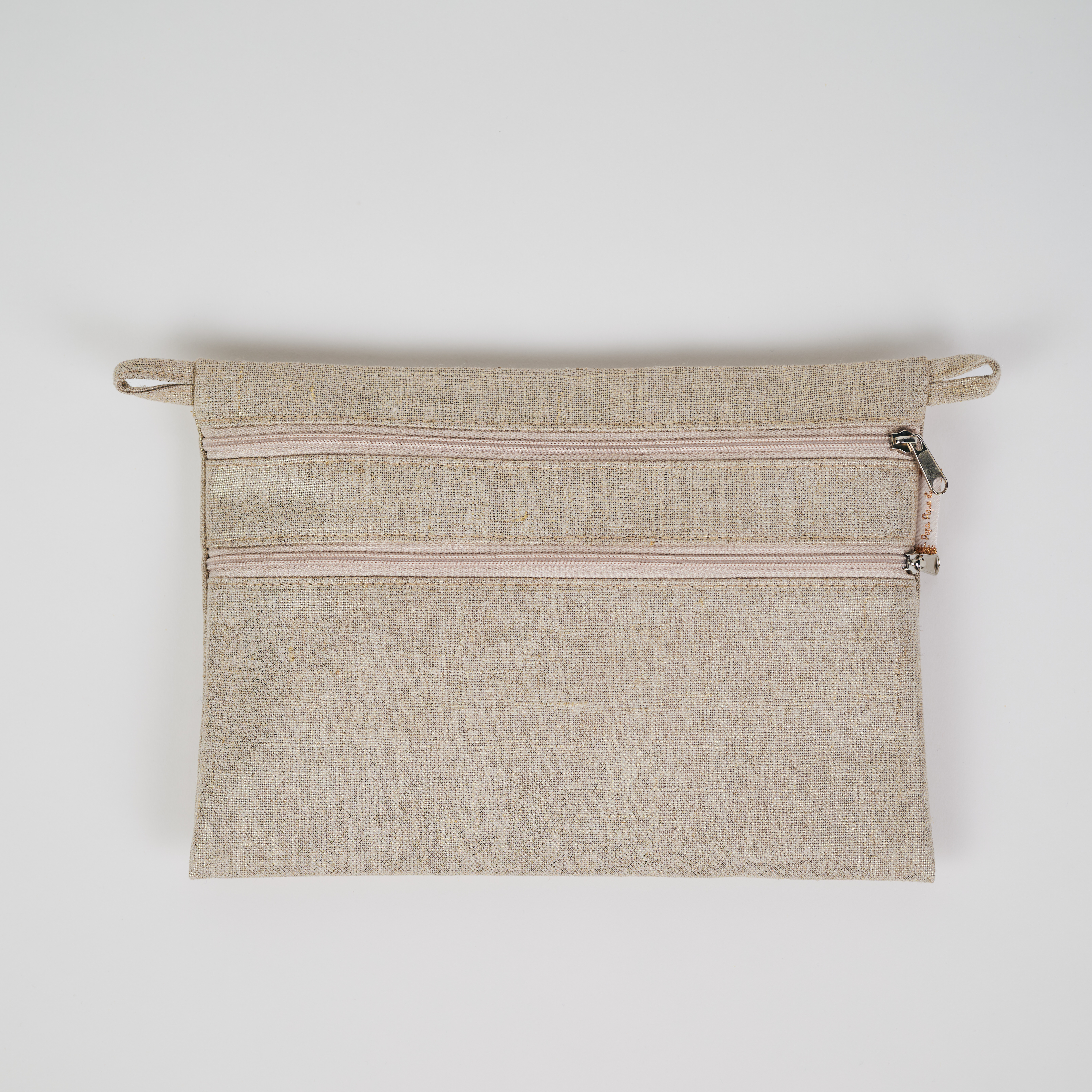 Pochette Plate Aloïs Lin Doré