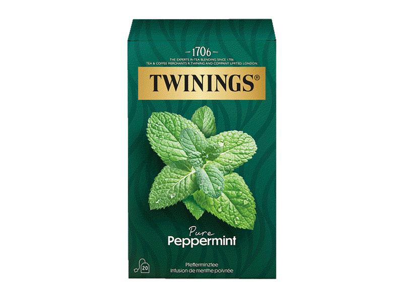 Twinings Teebeutel Pfefferminz 20 Stück Aromatischer Pfefferminztee
