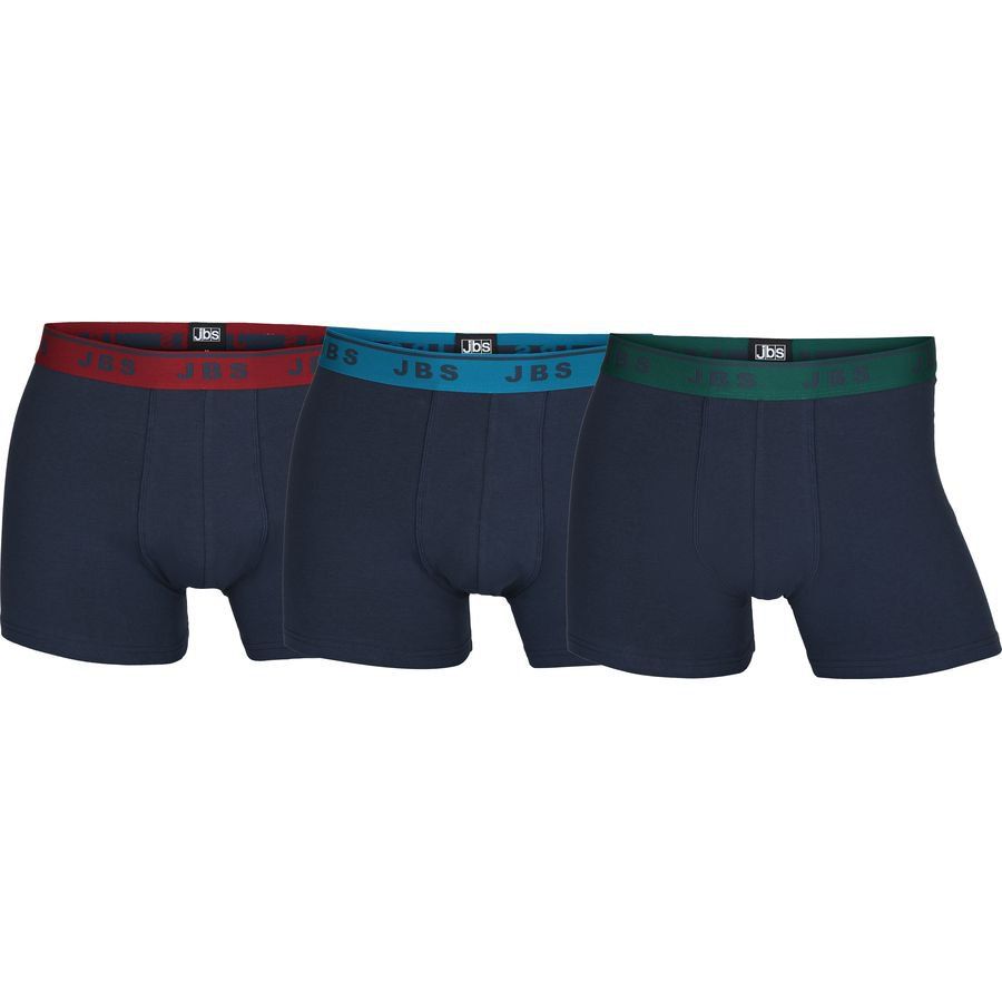 JBS Boxers Pack de 3 - Bleu Marine/Vert/Bleu/Rouge