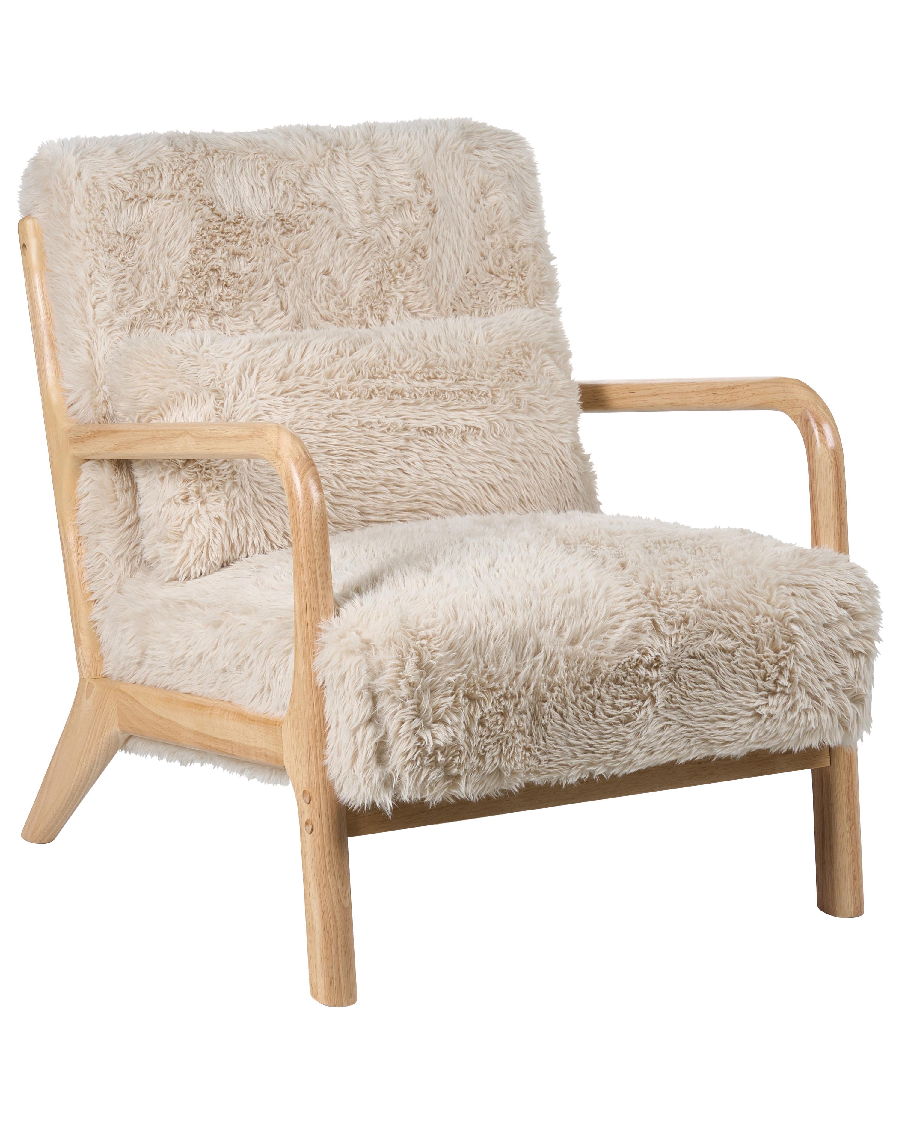 Fauteuil SKOVDE Nepbont Lichtbeige