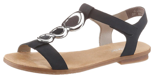 Rieker Riemchensandale  , Sommerschuh, Sandalette, Blockabsatz, mit Klettverschluss-Riegel