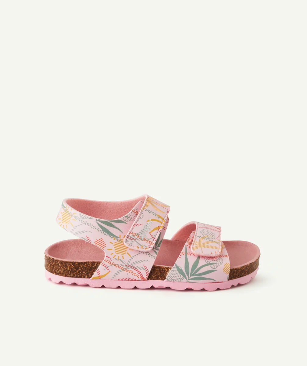 KICKERSSANDALES FILLE SUMMERKRO ROSE SUNSHINE AVEC SCRATCH