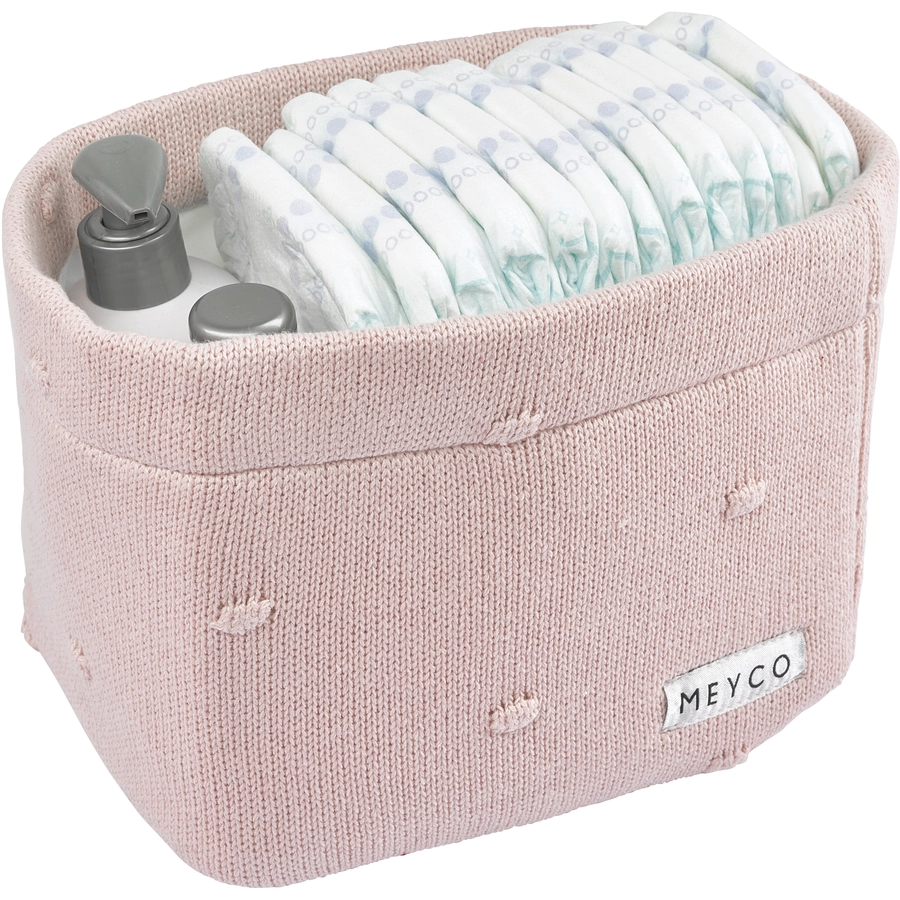 MEYCO Wickeltischkörbchen medium Knots Soft Pink
