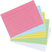 Fiches bristol, A6, ligné