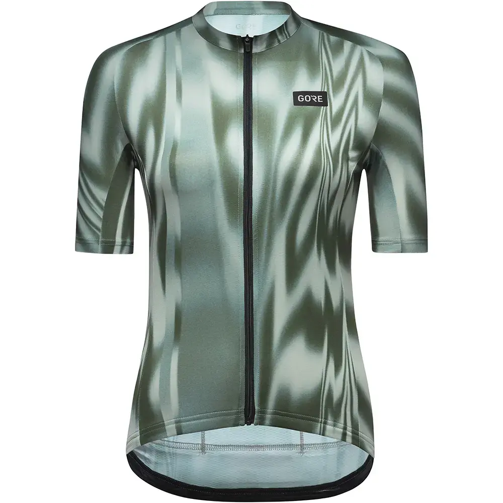 GORE Wear Spirit Paint Fietsshirt Korte Mouwen Grijs/Groen Dames