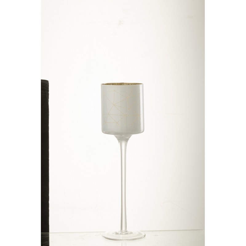 Photophore en verre multicouleur 7x7x25 cm