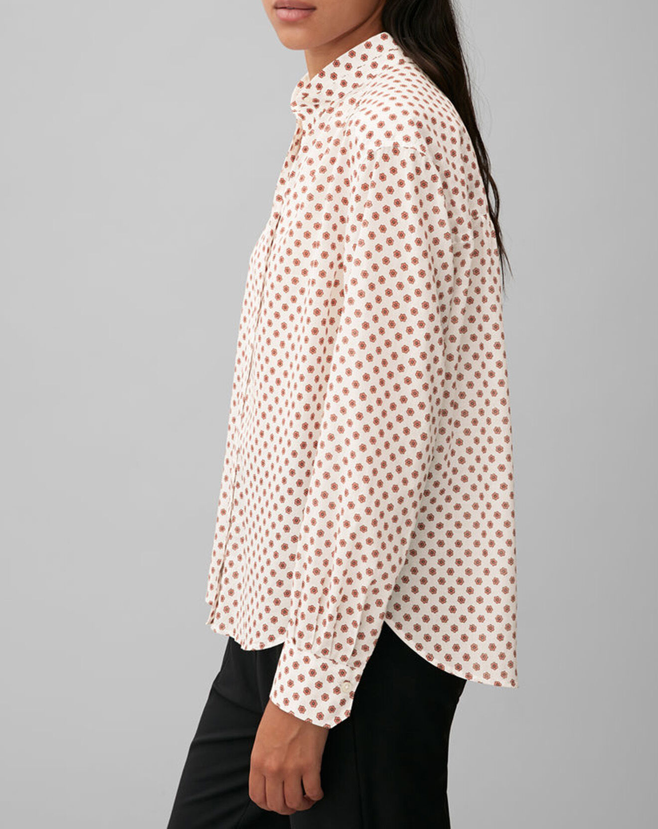 Marc O'Polo Chemise imprimée all-over blanc/rouge