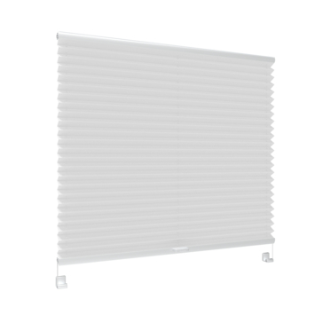 Enkel plisségordijn Draaikiepraam kunststof of aluminium 7110 wit