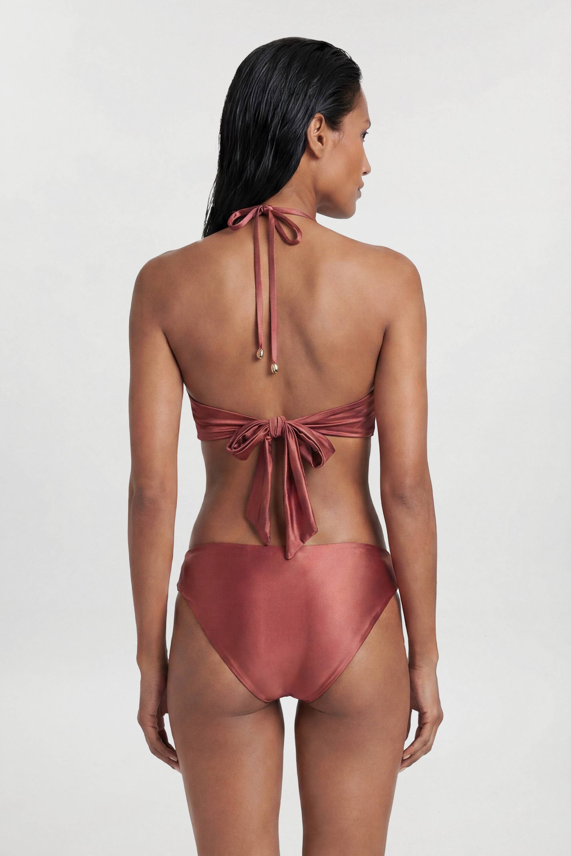 KarenMillen Haut De Bikini Métallisé Avec Détail De Quincaillerie