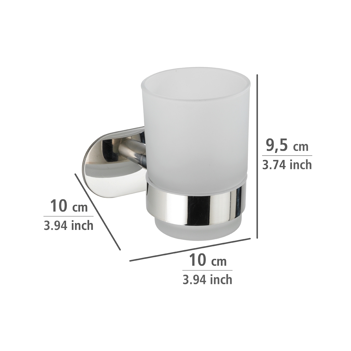 Wenko Orea turbo-loc tandenborstelbeker uno RVS glans