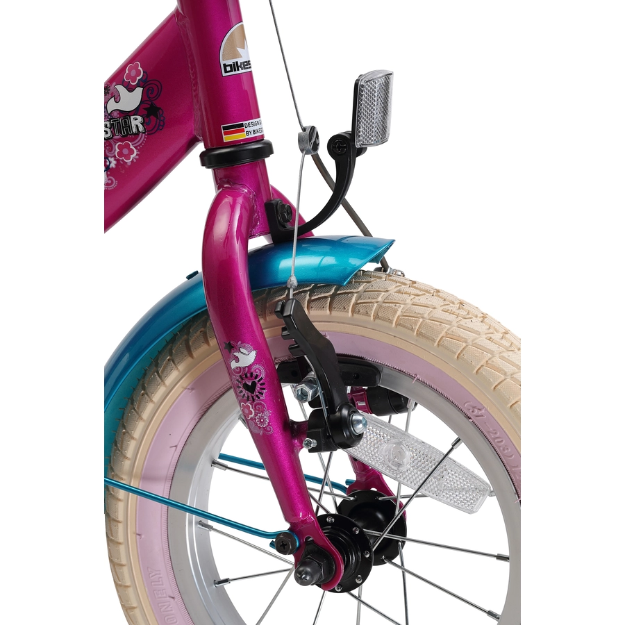 Bikestar Kinderrad 12 Zoll Classic berry, türkis