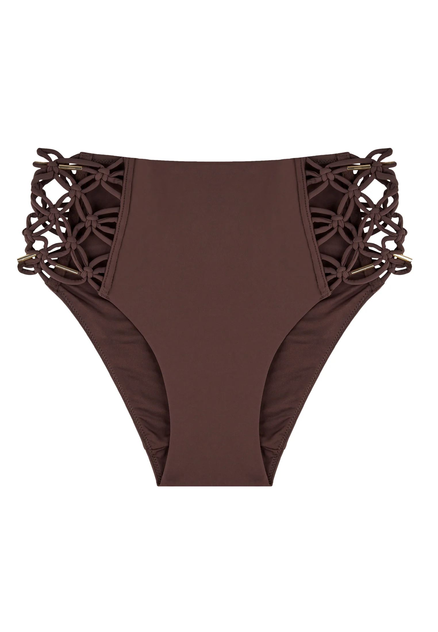 GIPSY MUSE - Bas de maillot de bain culotte taille haute | Marron