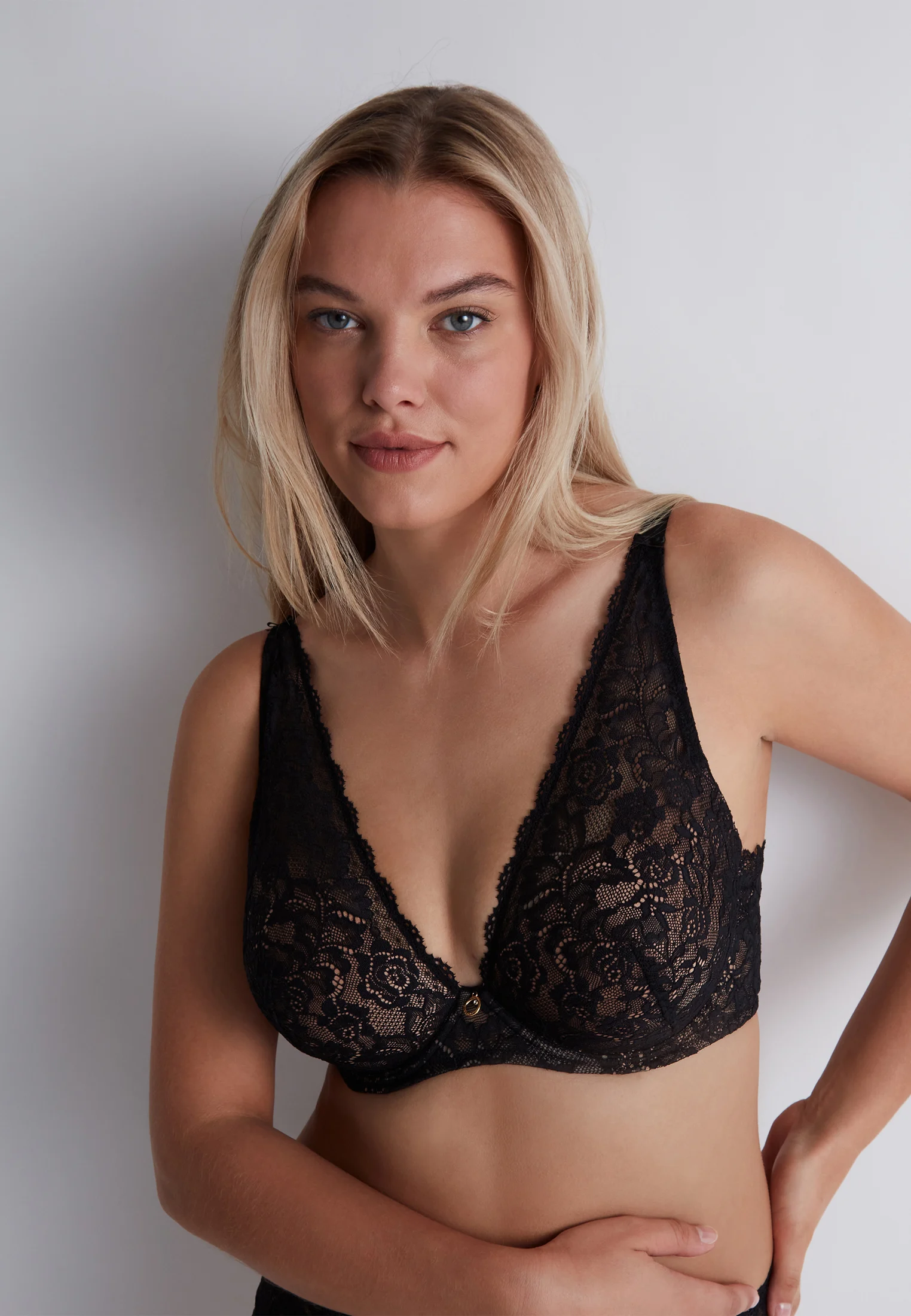 ROSESSENCE - Soutien-gorge plunge foulard | Noir