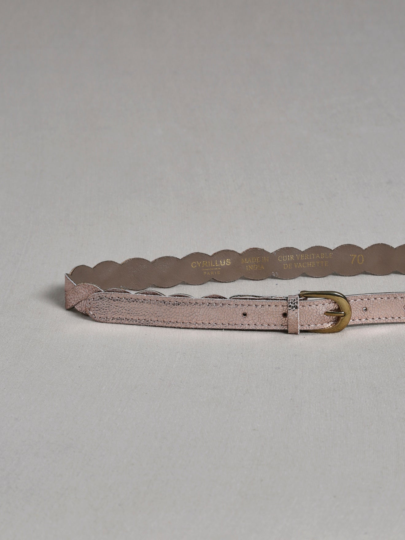 Ceinture tressée en cuir fille