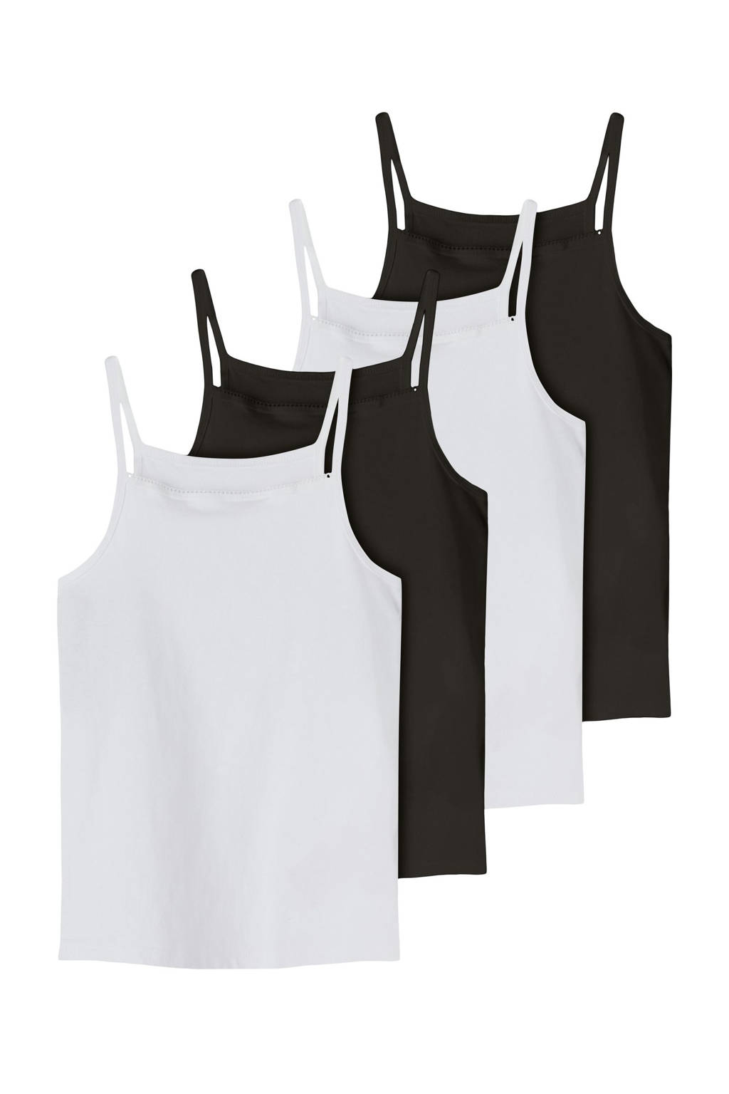 hemd - set van 4 zwart/wit