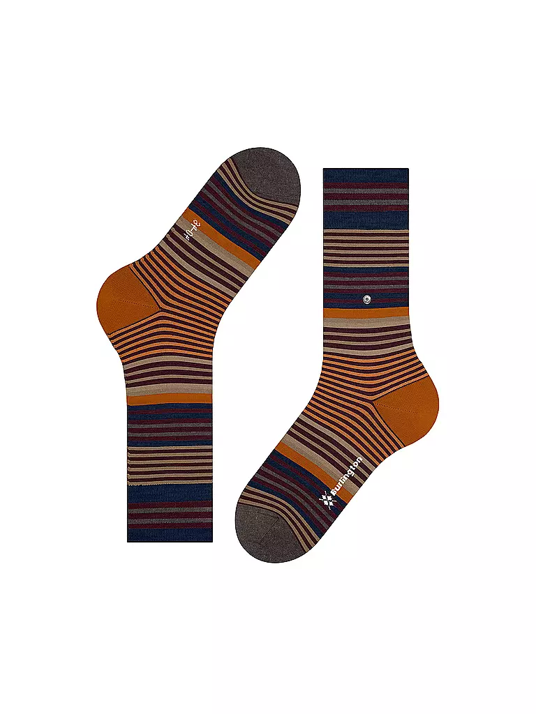 BURLINGTON Herren Socken STRIPE 40-46 henna braun