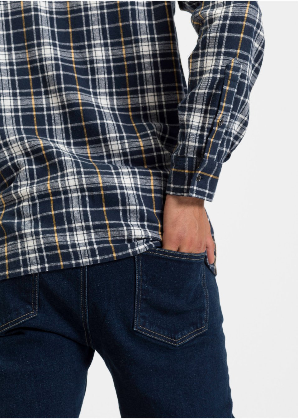 Chemise manches longues en flanelle avec zip