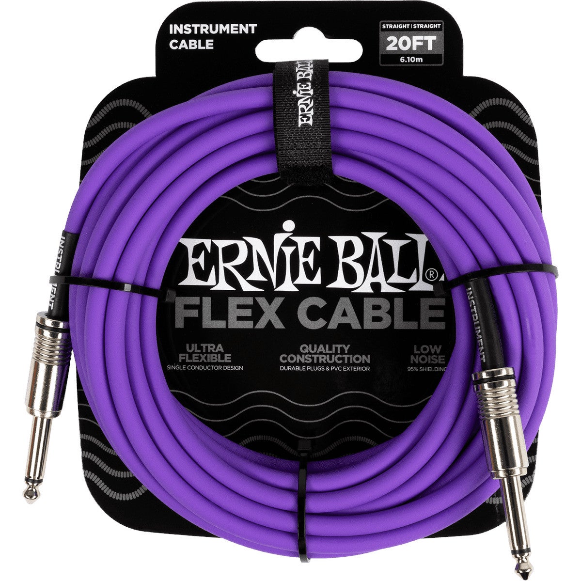Ernie Ball 6420 Flex 6 meter instrumentkabel paars