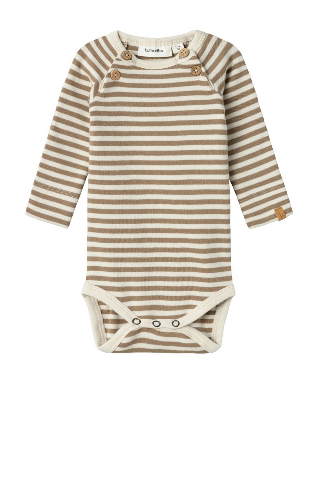 LIL' ATELIER romper NBMGEObruin/wit
