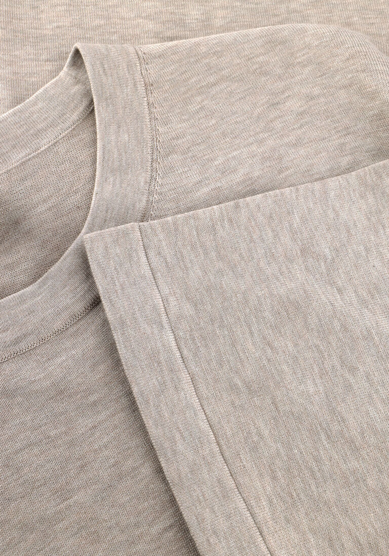 beige profuomo t-shirt t-shirt crew neck ss aero ease