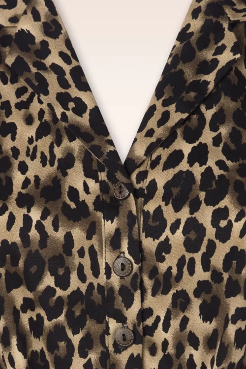 Banned Retro Cheetah Girl swing jurk in bruin