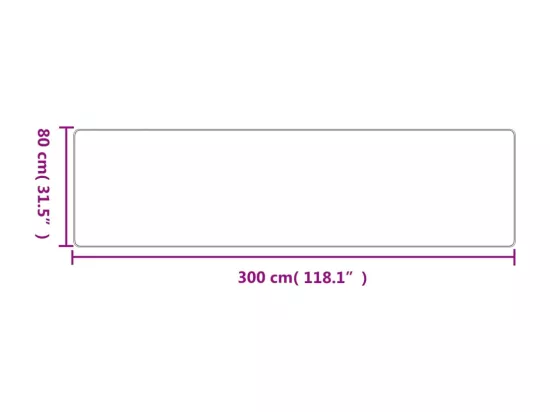 Tapis de couloir aspect sisal taupe 80x300 cm