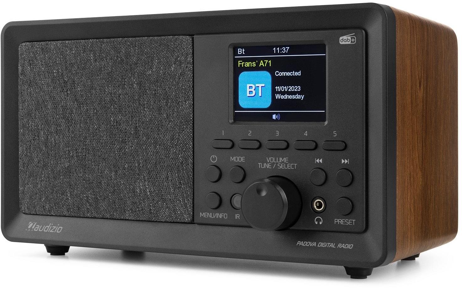 DAB+ Radio Padova Braun/SchwarzDigitalradio mit Farb-LCD-Display